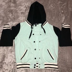 Forever 21 Blue and Black Varsity Jacket
